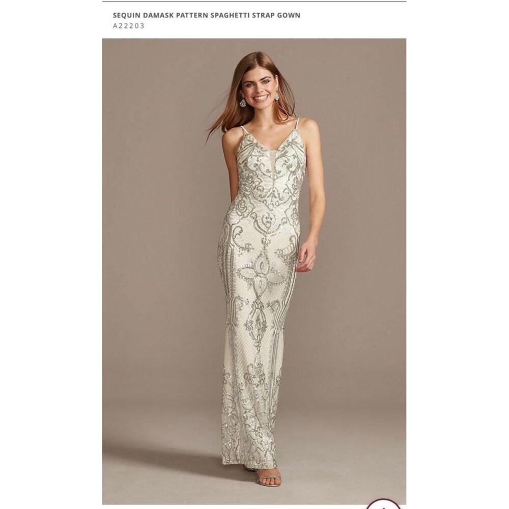 New White wedding prom dress betsy & adam